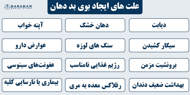 علت بوی بد دهان