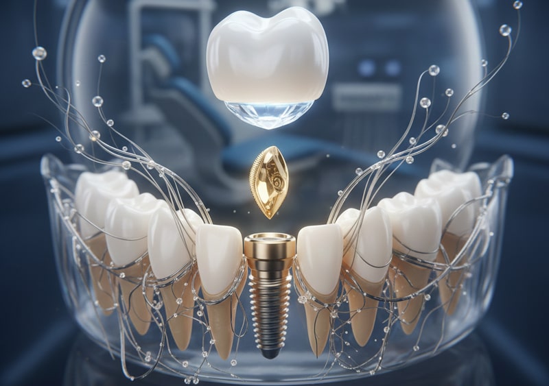 هزینه ایمپلنت دندان با روکش