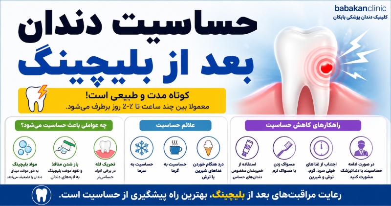 حساست دندان ها بعد از بلیچینگ